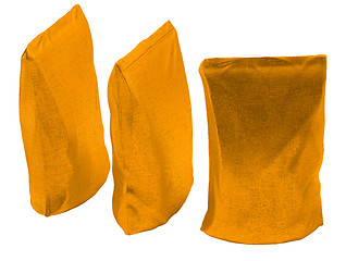 Image showing Three Golden packs for coffee or tea