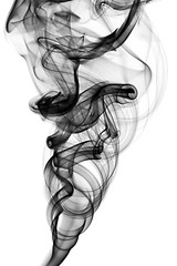 Image showing Abstract smoke patterns on white