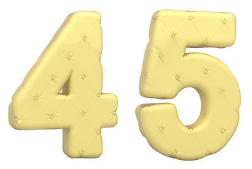 Image showing Luxury soft leather font 4 5 digits