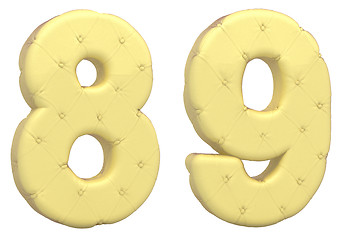 Image showing Luxury soft leather font 8 9 digits