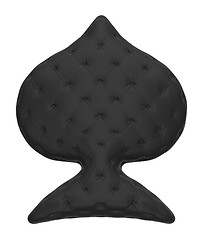 Image showing Luxury black leather spades isolated