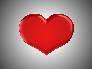 Image showing Love and romance - red heart shape