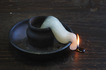 Image showing deformed candle-end