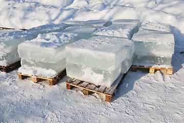 Image showing big translucent ice blocs