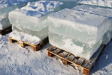 Image showing big translucent ice blocs