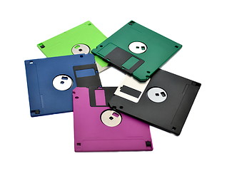 Image showing Floppy diskettes on a white background