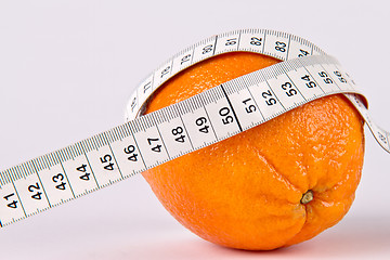 Image showing Orange with tape measure