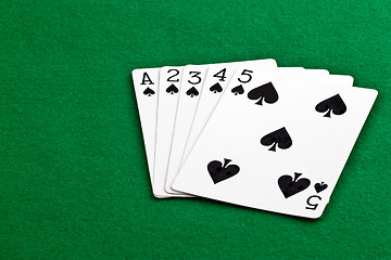 Image showing Straith Flush of spades