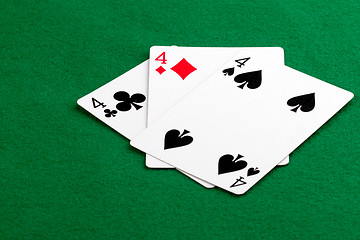 Image showing Poker hand with 3 of a kind