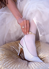 Image showing bride's shoes