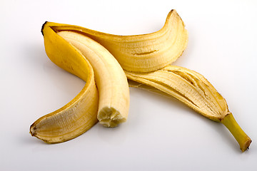 Image showing Peeled Banana with bite marks