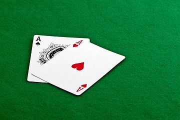 Image showing Pair of Aces