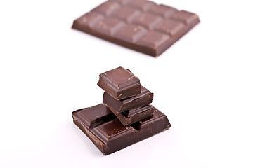 Image showing Stacked chocolate