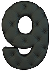 Image showing Luxury black leather font 9 figure