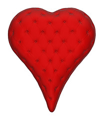 Image showing Luxury black leather hearts card suit