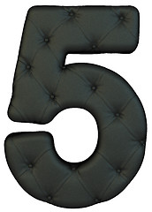 Image showing Luxury black leather font 5 figure