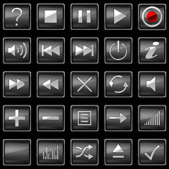 Image showing Square pressed Control panel buttons