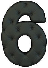 Image showing Luxury black leather font 6 figure
