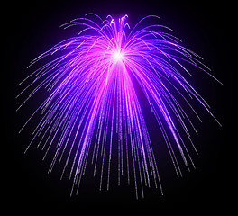Image showing Purple Festive fireworks 