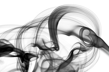 Image showing Abstract magic smoke shape on white