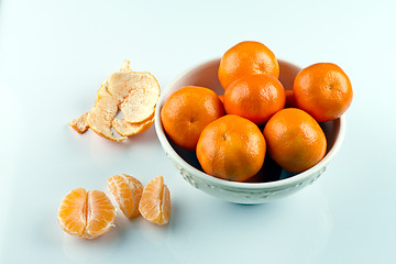 Image showing Clementines in bowl