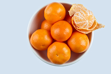 Image showing Clementines in bowl