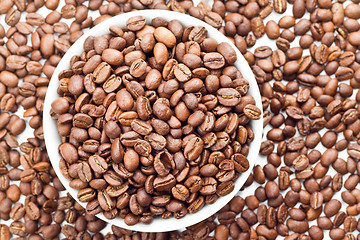 Image showing Coffee beans in bowl