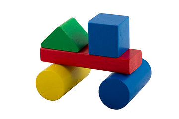 Image showing Colorful Building Blocks - Car