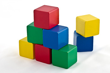 Image showing Colorful Building Blocks - Pyramid