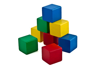 Image showing Colorful Building Blocks - Pyramid