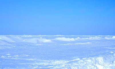 Image showing blue sky and frozen sea