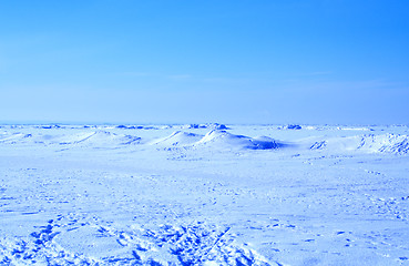 Image showing blue sky and frozen sea