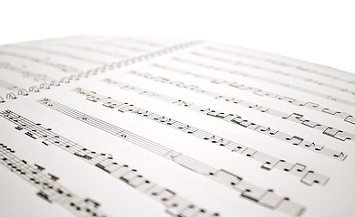 Image showing music note sheet isolated on white