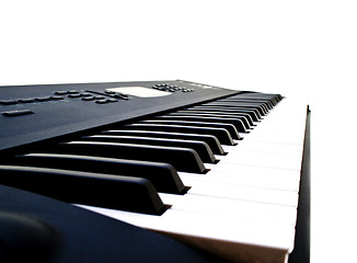 Image showing Black and white piano key