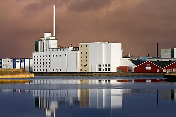 Image showing Harbour Building with reflections