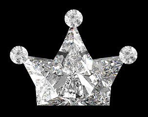 Image showing Crown shaped Diamond over black