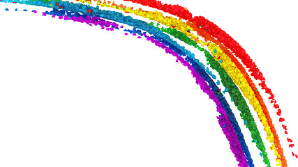 Image showing Colorful diamond rainbow pattern