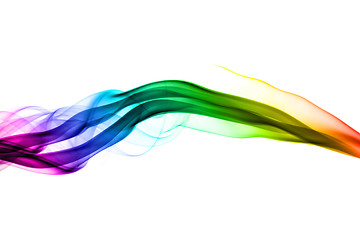 Image showing Colorful smoke abstract waves 