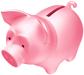 Image showing Savings and money: Pink piggy bank