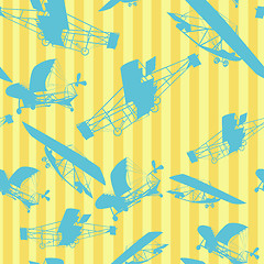 Image showing Seamless pattern planes layout