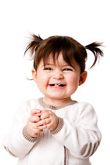 Image showing Happy laughing baby toddler girl