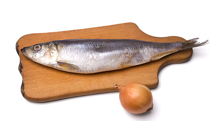 Image showing Herring and onion on white background