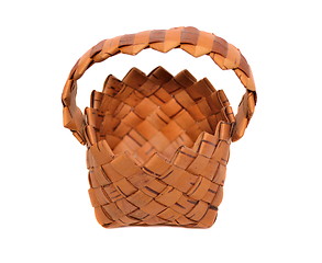 Image showing Wicker basket on a white background