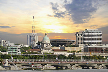 Image showing Singapore Parliament Building and Supreme Law Court 