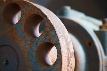 Image showing Old rusty industrial parts