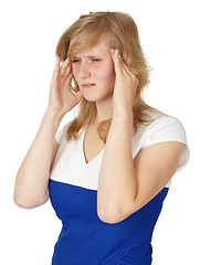 Image showing Woman suffering from headache