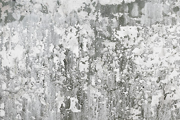 Image showing Gray old concrete wall with dirt stains