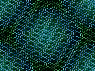 Image showing Honeycomb Background Seamless Blue Green