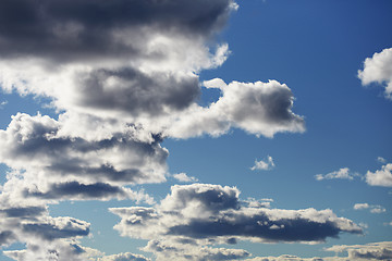Image showing Cloudy contrasting sky