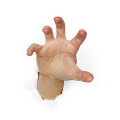 Image showing Greedy hand isolated on white